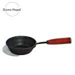 Iron Small Tadka Pan Seasoning Pan With Wooden Handle – 12 cm