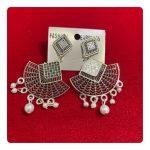 Jhumka-Oxidized Silver Earring For Women