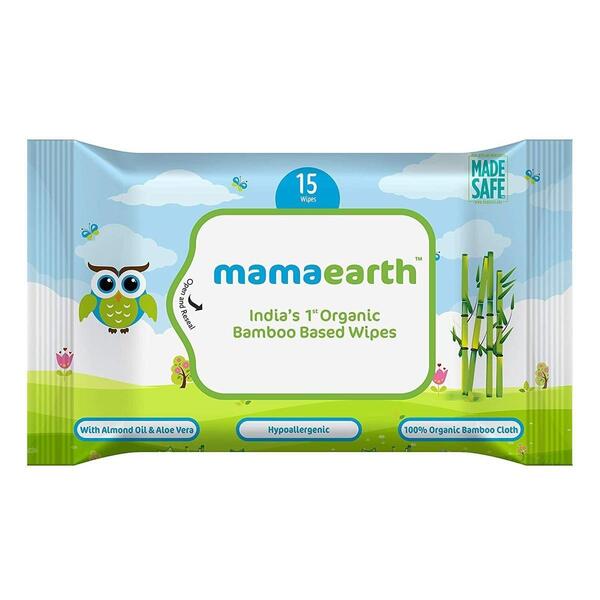 Mamaearth Organic Bamboo Based Baby Wipes Travel Pack