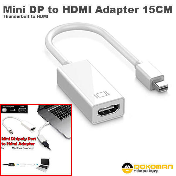 Mini DP to HDMI Converter Thunderbolt to HDMI Cable Adapter For Laptops & Macbook
