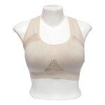 Net Design Beige Color Sports Bra