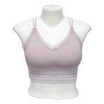 Net Design Lavender Color Cage Bra