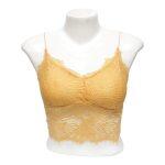 Net Design Yellow Cage Bra For Women