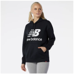 New Balance Essentials Stacked Oversized Pullover Hoodie for Women WT03547 BK