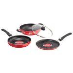 Non-Stick NEXA – Set Of Deep Kadai, Frypan, Tawa & Glass Lid