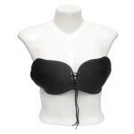 Plain Black Silicone Bra For Women