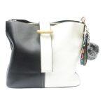 Plain Black/White Color Shoulder Bag For Women