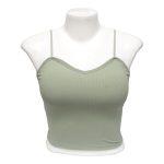 Plain Green Cage Bra For Women