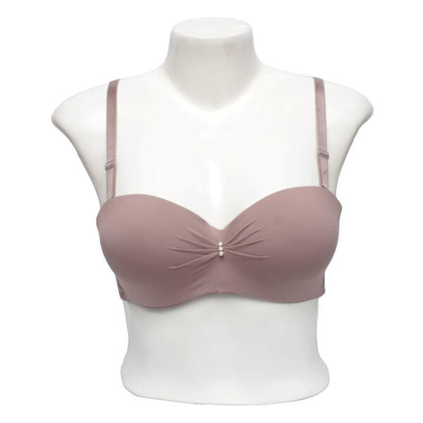 Plain Push U Grey Bra For Women