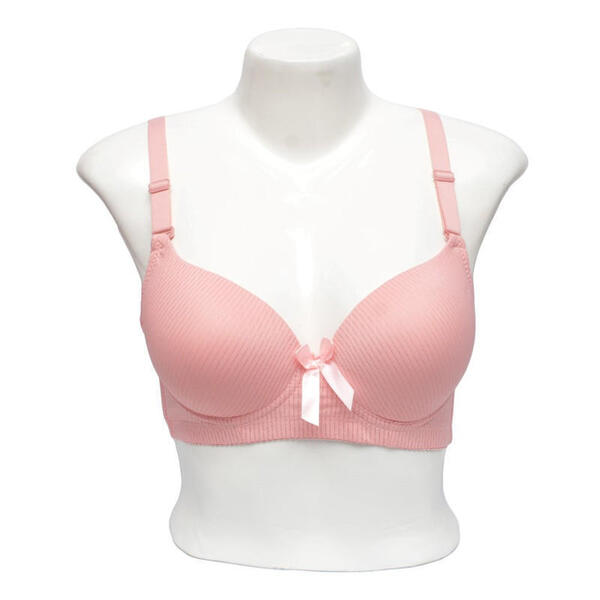 Plain Rod Pink Bra For Women
