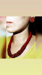 Hadmade Bead Woven Pote Necklace Earring Ring For Women()