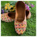 Silk Art Women's Sitara Bailey Multicolor Punjabi/ Rajasthani/ Kolapuri Design