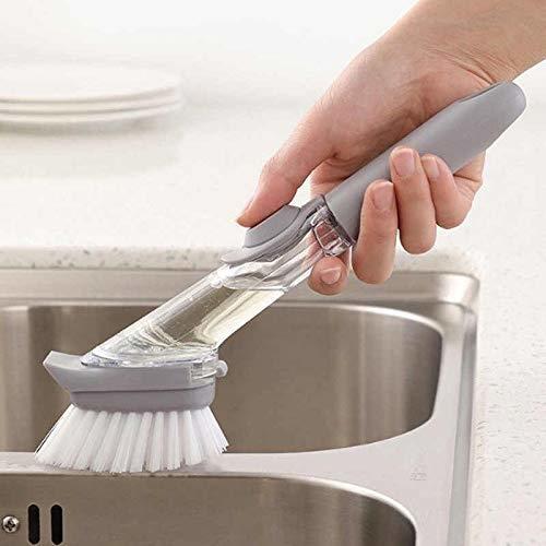 Soap Dispensing Dish Brush (Colour May Vary)