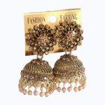 Stylish Gold Plated Jhumka Earrings For Women