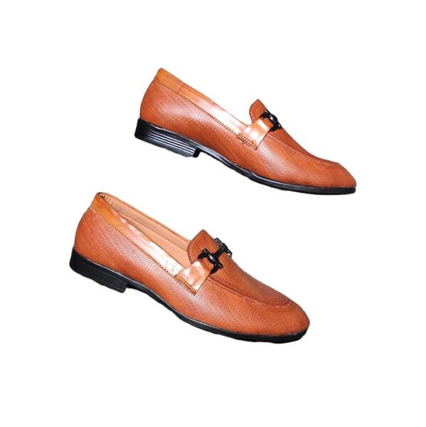 Tan Premium Leather Formal Shoes For Men