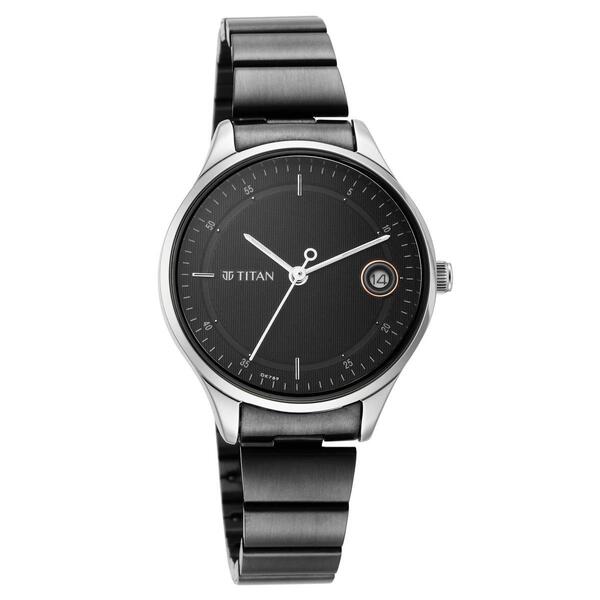 Titan Analog Black Dial Women's Watch-2649KM01