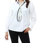 Chiffon Full Sleeve Tie-Bow Shirt For Women
