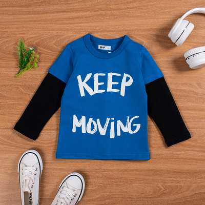 Keep Moving Printed Long-Sleeve T-shirt For Kids