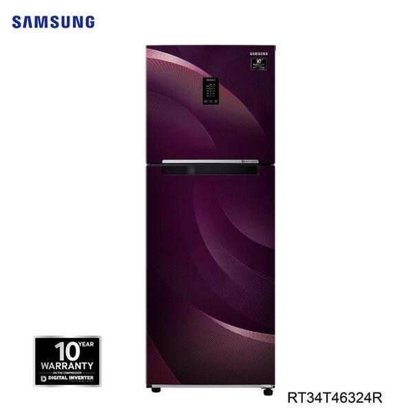 SAMSUNG RT34T46324R - 314 Litres Digital Inverter 5.1 Convertible Double Door Refrigerator with Curd Maestro