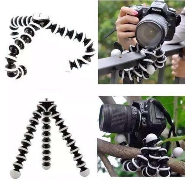 10 Inch Fully Flexible Foldable Gorilla Tripod With Socket Holder Gorilla Octopus Fully Flexible Foldable Camera & Mobile Tripod Stand Z-02