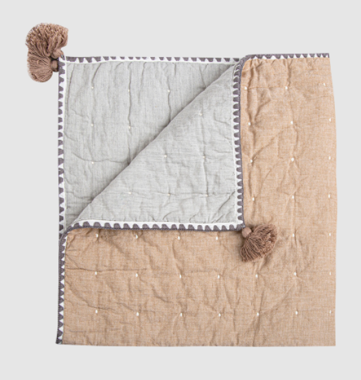 Crane Baby Ezra Copper Quilted Blanket