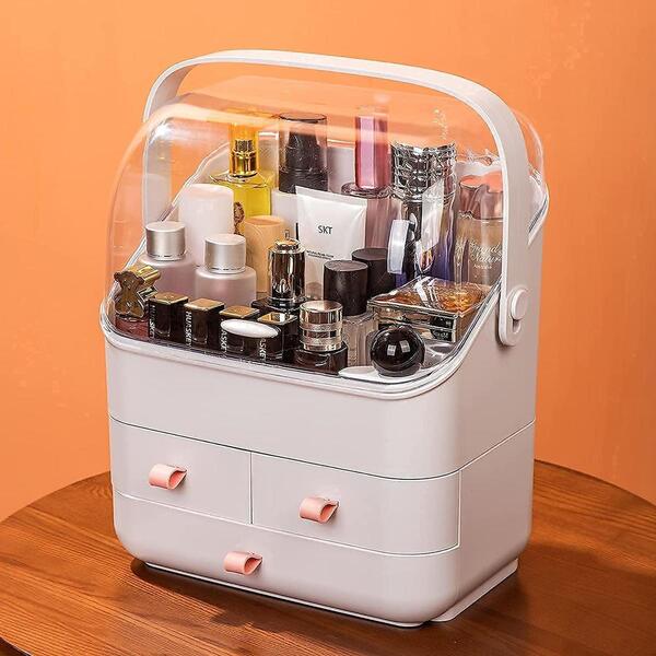 Multifunctional Desktop Storage Box Plastic Makeup Organizer Case with Drawers Cosmetics Storage Box