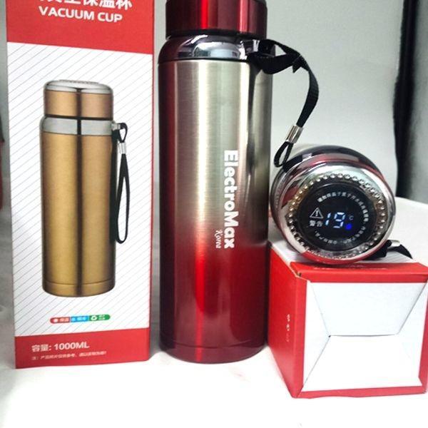 Electromax Vacuum Flask Thermosteel Flip Lid Steel Flask - 1 Litter