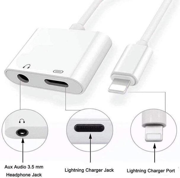 Lightning to 3.5mm Audio & Call & Charger Adapter