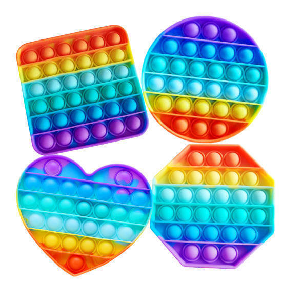 Colorful Fidget Toys Push Pops Bubble Sensory Squishy Stress Reliever Autism Needs Anti-stress Popit Kid Toy For Children ( Random Design)