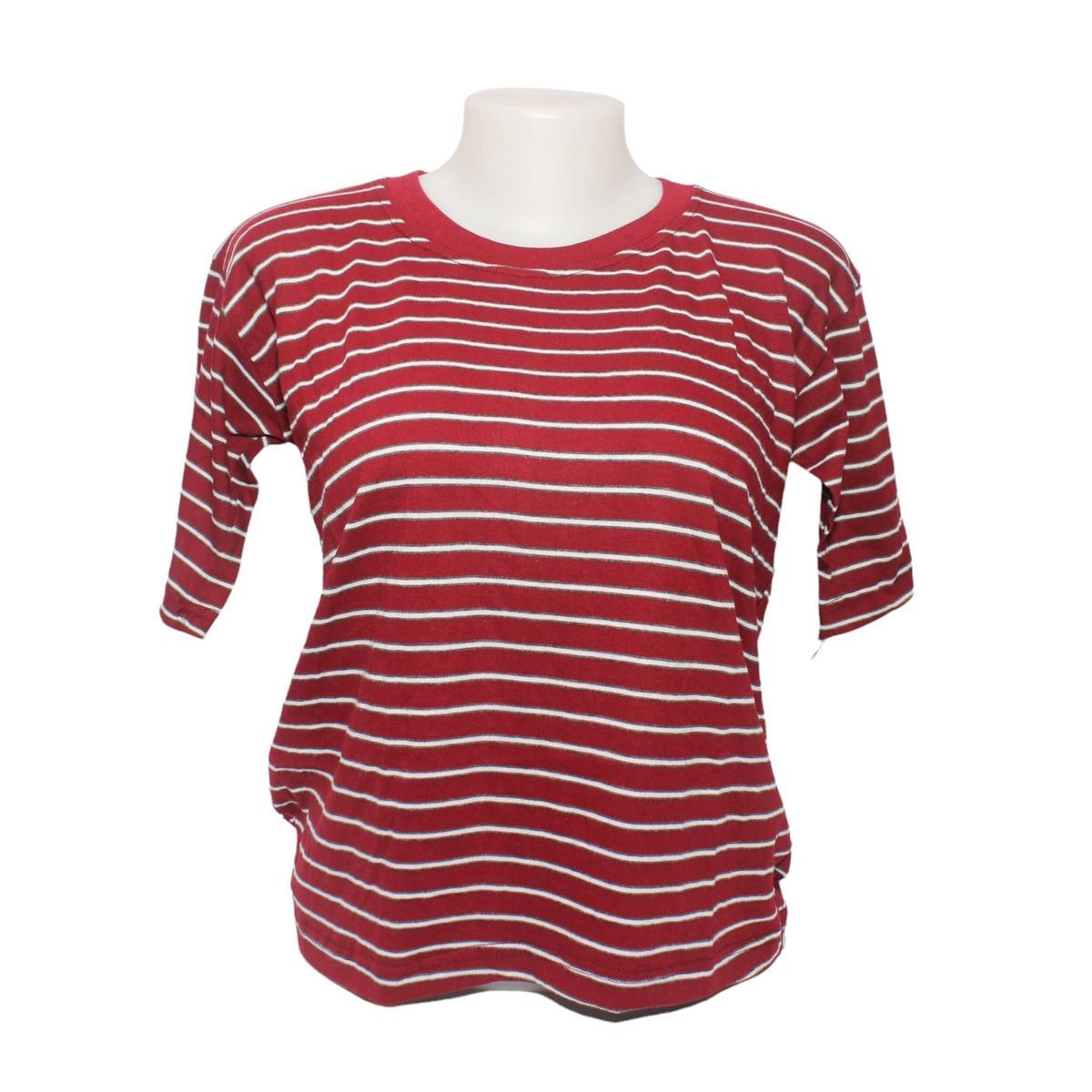 mix red lining design t shirt for women