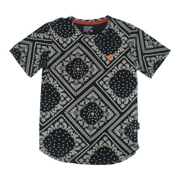 Multicolor Mandala Printed Cotton Round Neck T-Shirt For Men