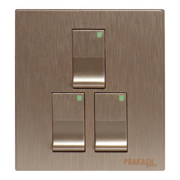 Prakash Golden 3 Gang 1 Way Switch | Compare and buy in Best Price in ...