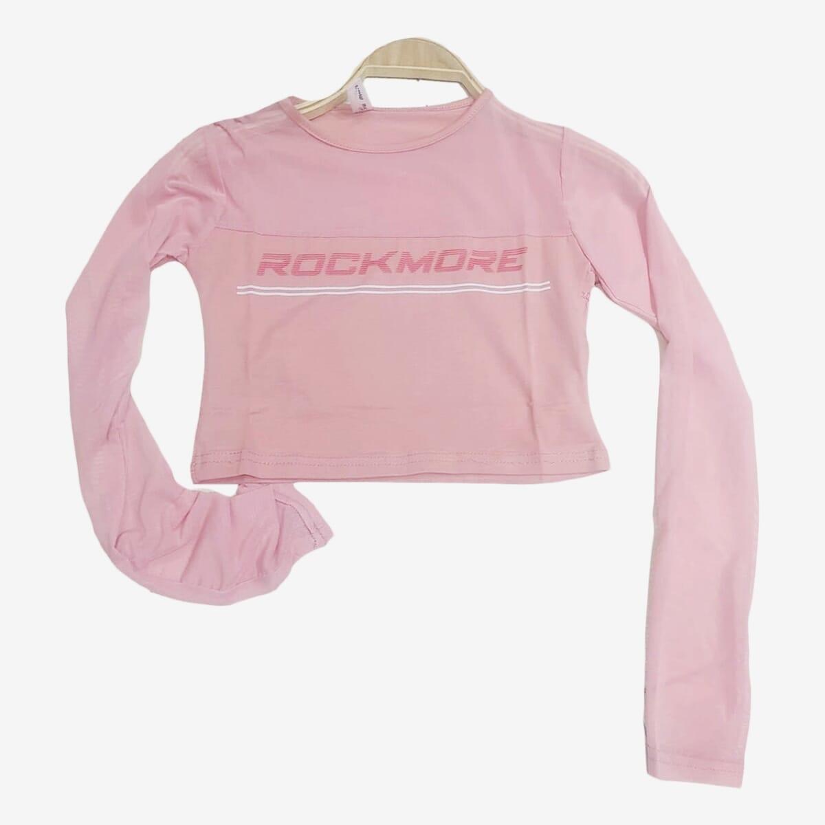 rockmore net long sleeve cotton crop top for women