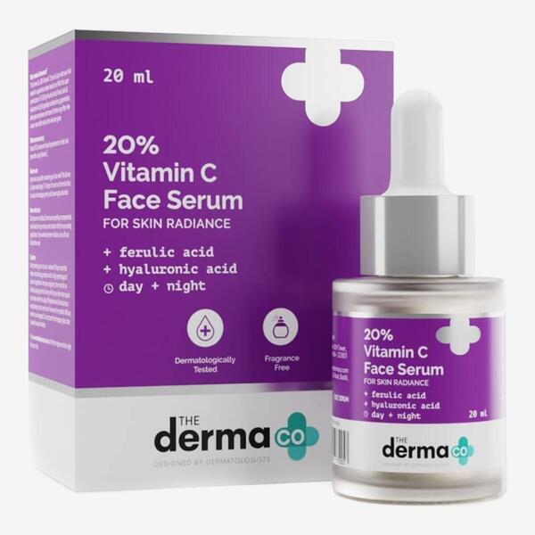 The Derma Co 20% Vitamin C Face Serum for Men and Women for Skin Radiance