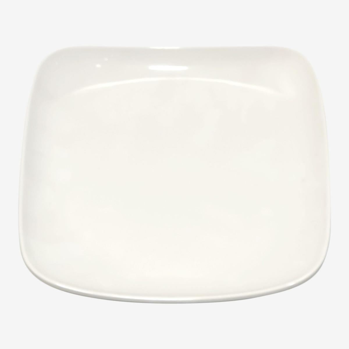 white color melamine square serving plate big size