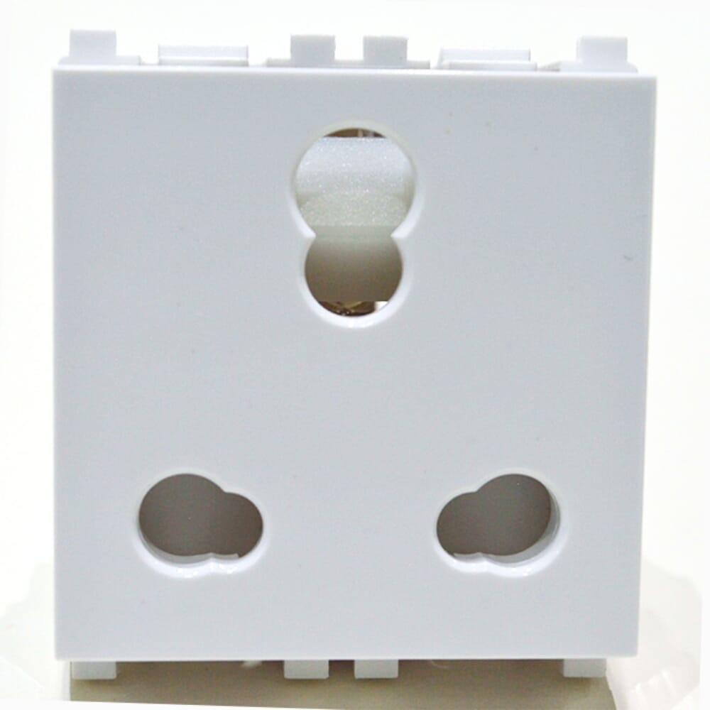 wipro 6 16a platia socket 3pin power 2m white