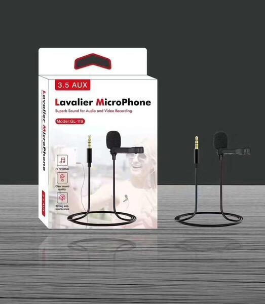 3.5 AUX Mini Lavalier Lapel Microphone Omnidirectional Mic With Clip On Model