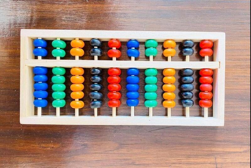 70 Beads Wooden Abacus Counting Number Preschool Kid Math Learning Teaching Toy Counting Beads Maths Learning Educational Toy