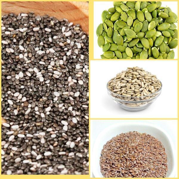 Chia Seeds - 100 gm, Pumpkin Seeds - 100 gm, Sunflower Seeds - 100 gm, Flaxseed