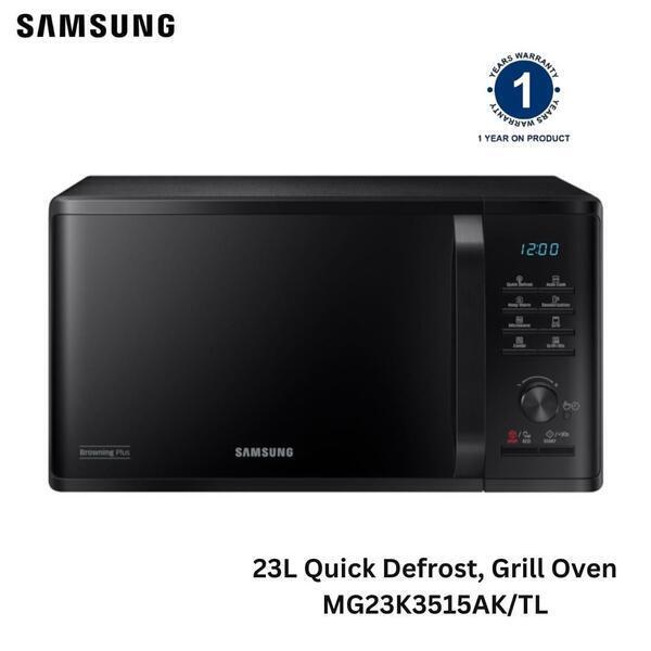 Samsung 23L Grill Microwave Oven with Quick Defrost | MG23K3515AK/TL