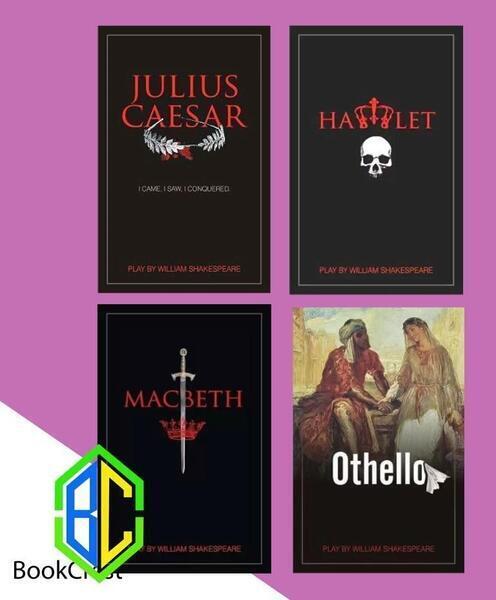 Shakespeare William 4 set books ( Hamlet, Othello, Julius Caesar, Macbeth)