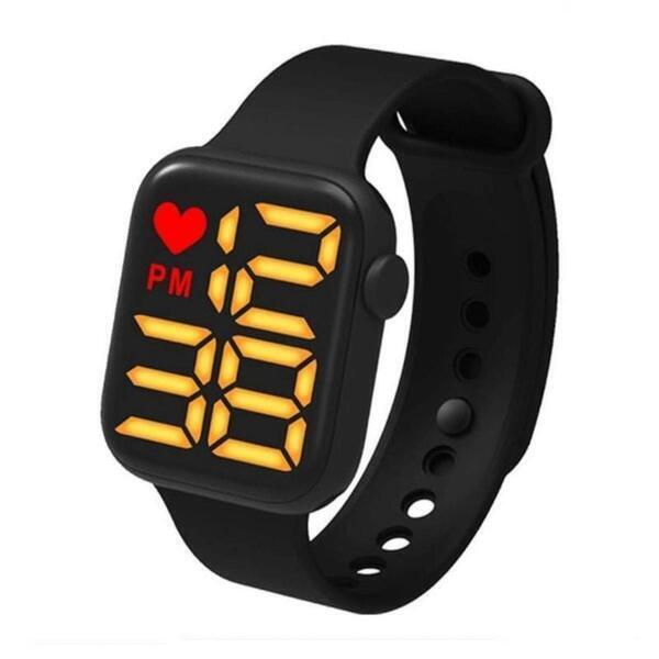 Trendy Sporty Fashion Digital LED Silicone Small Dial Teen Watch For Men- Multicolors