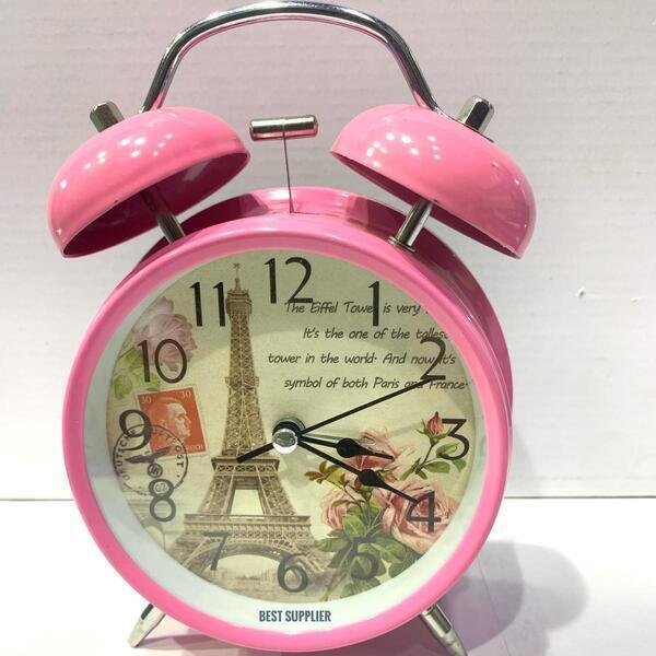 Twin Bell Round Shape Loud Volume Alarm Clock With Light Function HI-v