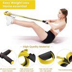 upgrade pedal resistance band 4 tube elastic pull rope fitness sit up equipment fitness bodybuilding expander for abdomen waist leg stretching slimming home fitness