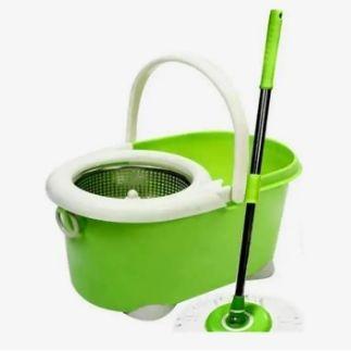 360 Degree Stainless Steel Spinner Bucket Magic Mop (multicolor)