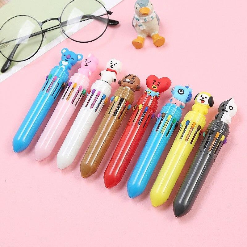 accessories point cute bts pen for kpop lovers bt21 multicolor ballpoint gel pen