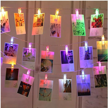 clip led photo string light 20 photo clips fairy twinkle lightsabcd
