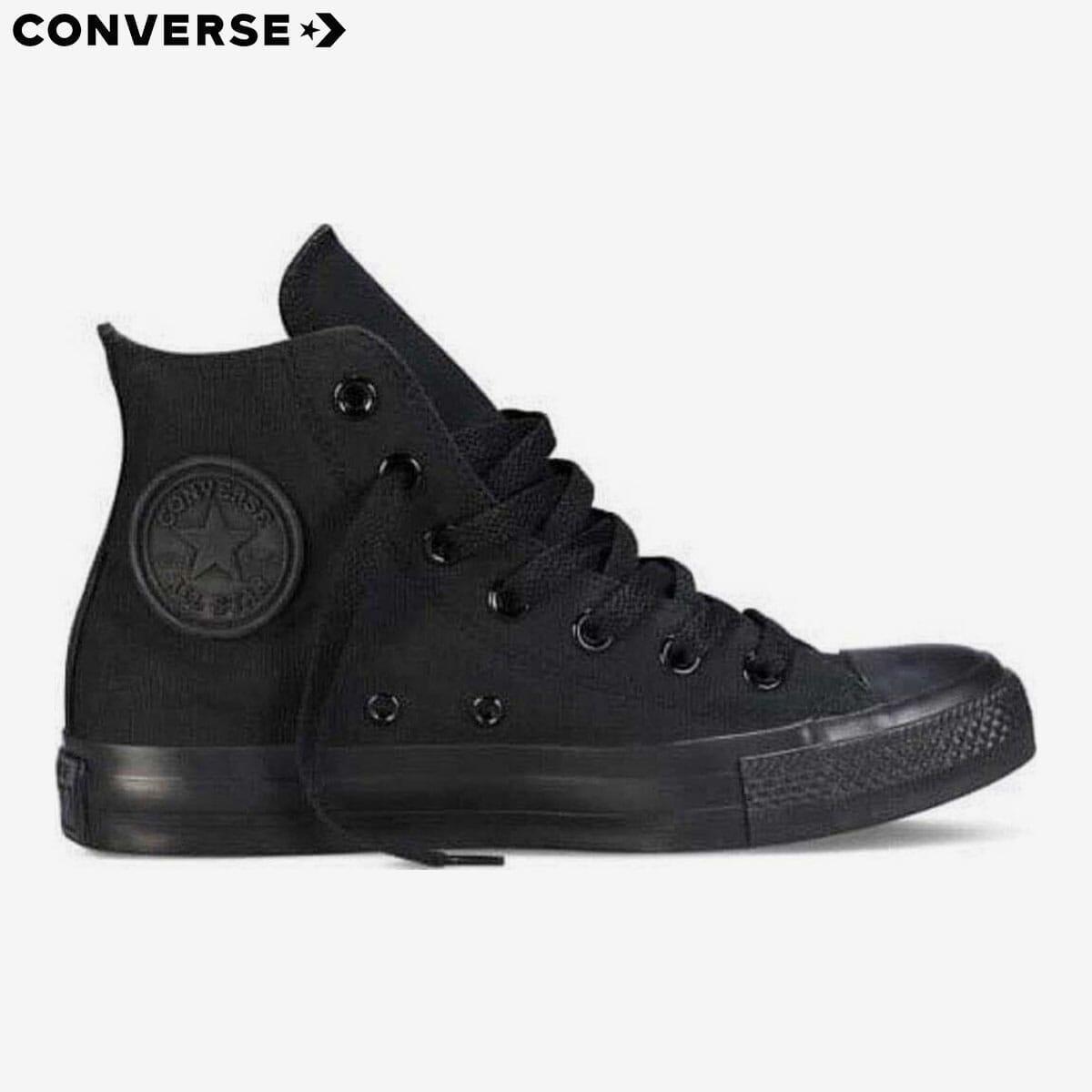 converse black m3310 chuck taylor all star high top sneakers for