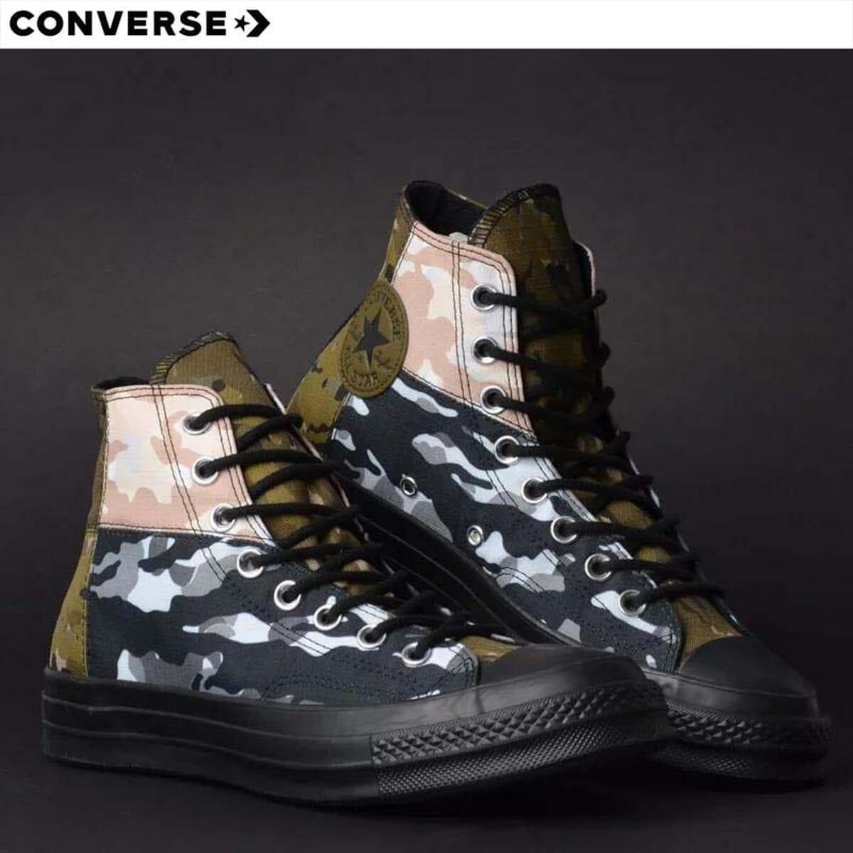 converse chuck taylor all star 70s blocked camo high top white carbon grey egret for unisex 165912c
