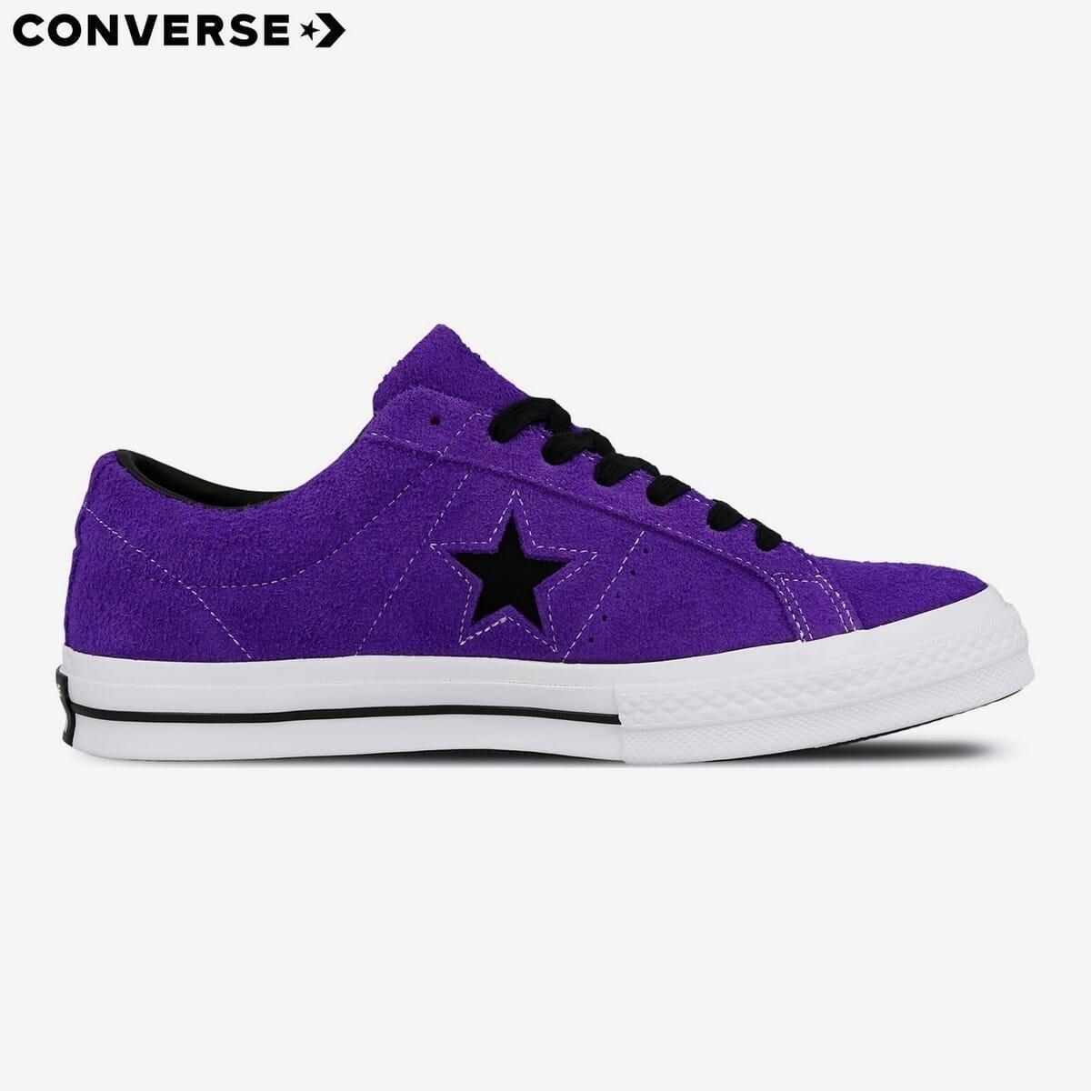 converse one star premium suede purple skate shoes for unisex 163248c